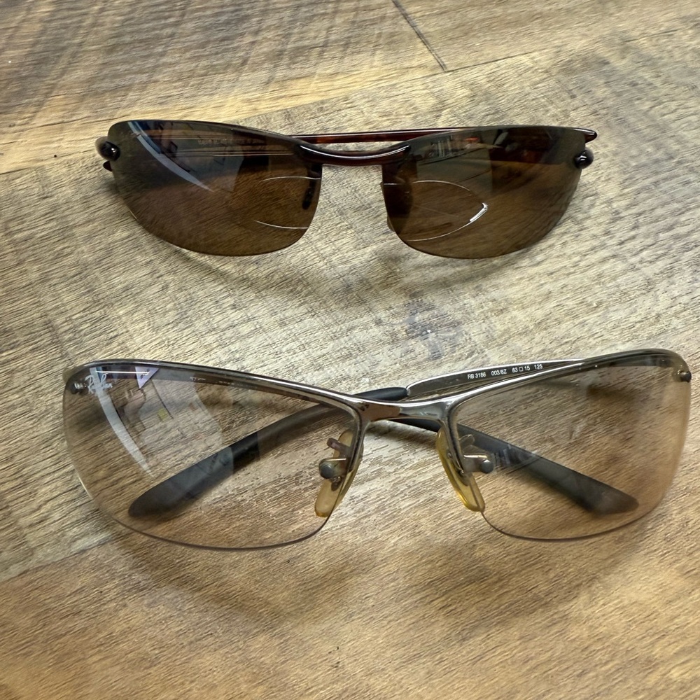 Unisex Sunglasses Set - Silver and Brown